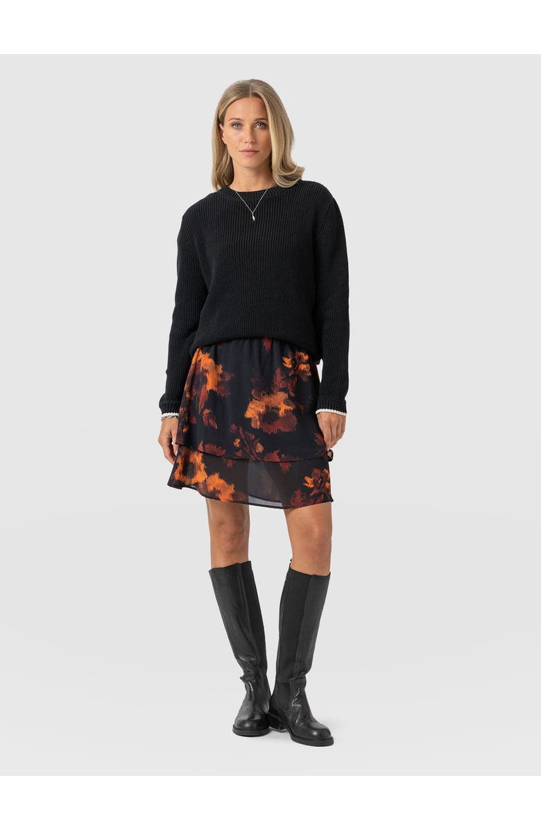 Saint + Sofia Etta Mini Layered Skirt, Main, color, Autumn Floral