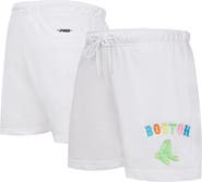 PRO STANDARD Women's Pro Standard  White Boston Red Sox Washed Neon Shorts