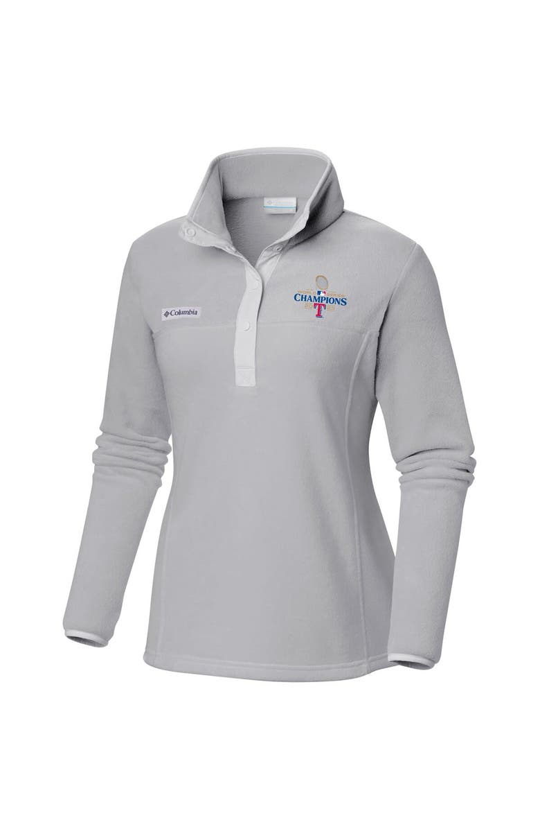 Columbia Women's Columbia Gray Texas Rangers 2023 World Series Champions Benton Springs Half-Snap Sweatshirt, Alternate, color, 