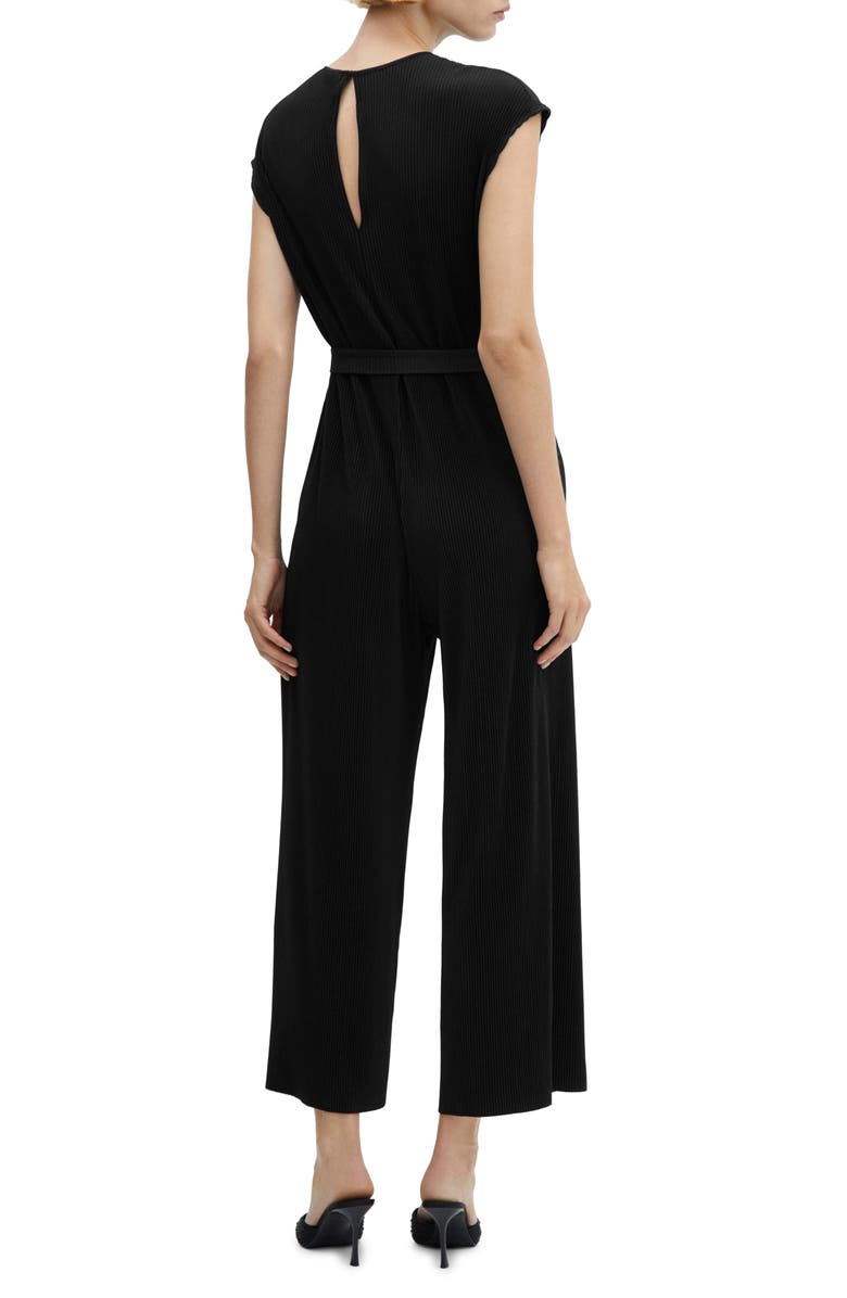 MANGO Pleated Jumpsuit, Alternate, color,