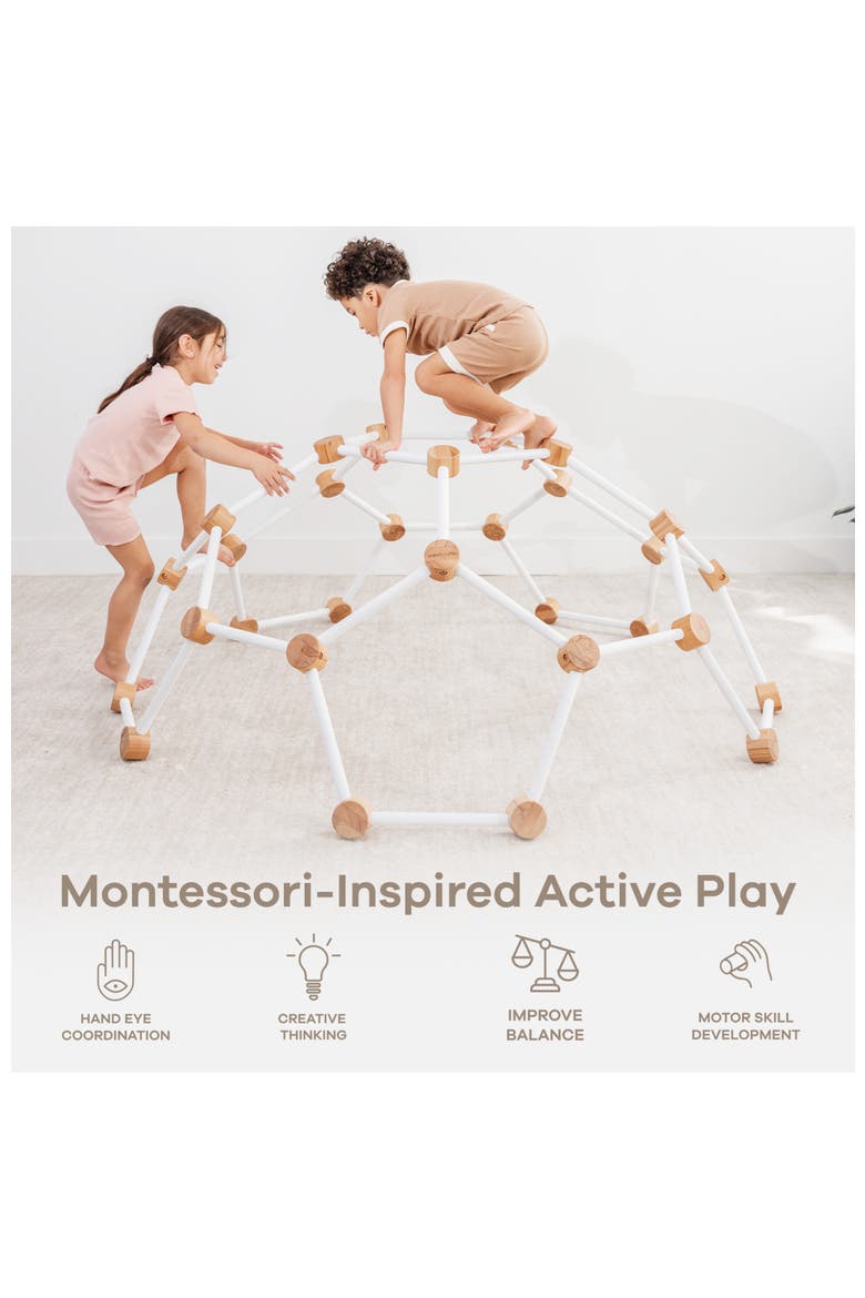 Wooden Climber for Kids, Alternate, color, White