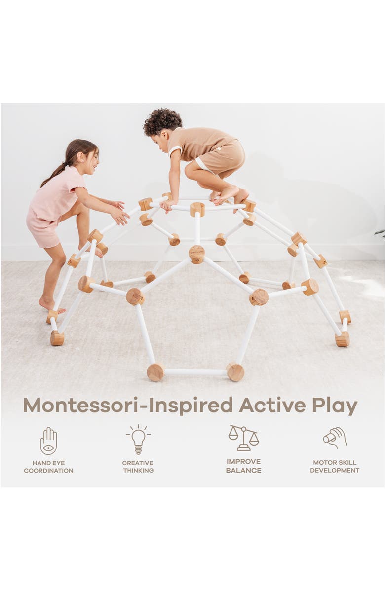 Comfy Cubs Wooden Climber for Kids, Alternate, color, White