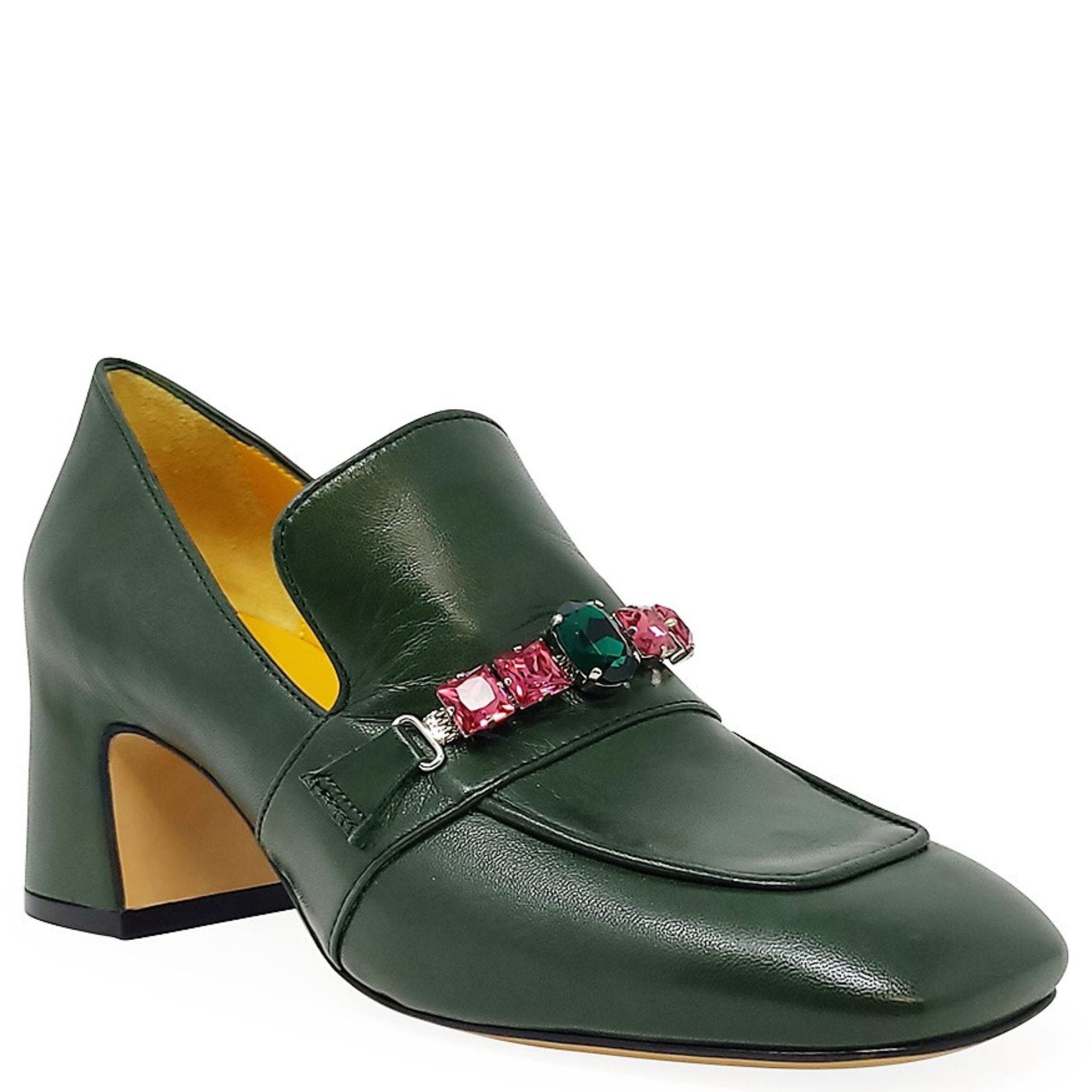 Heel Jewel loafer, Alternate, color, GREEN