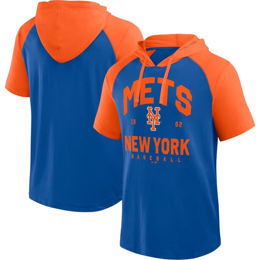 Profile Royal New York Mets Big & Tall Short Sleeve Pullover Hoodie