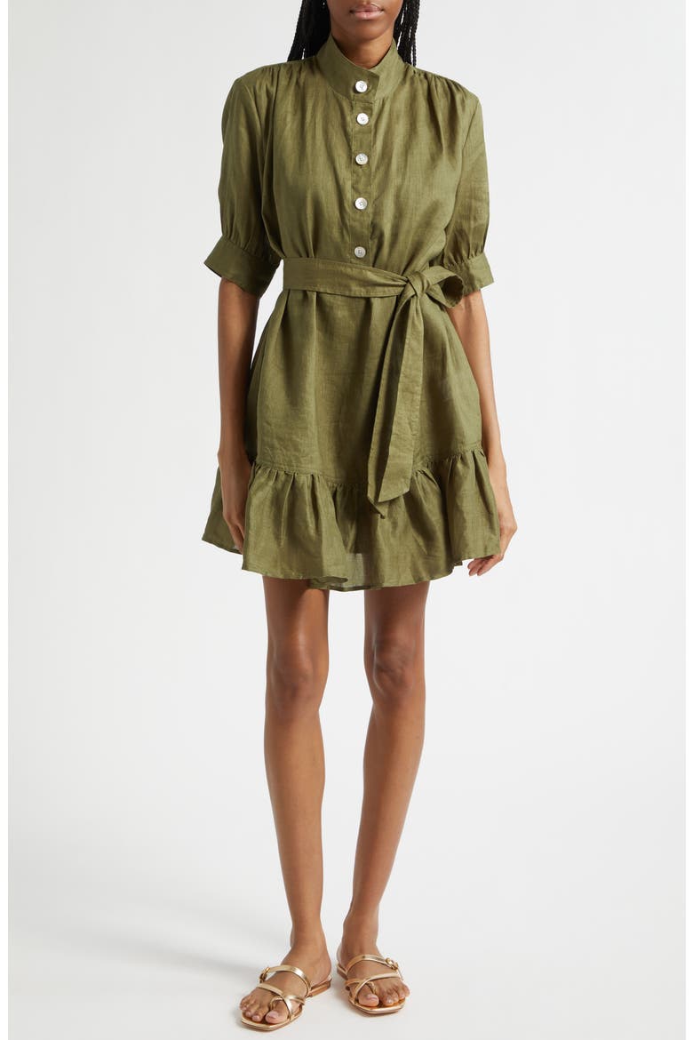 Kaidin Ruffle Hem Dress, Main, color, ARMY
