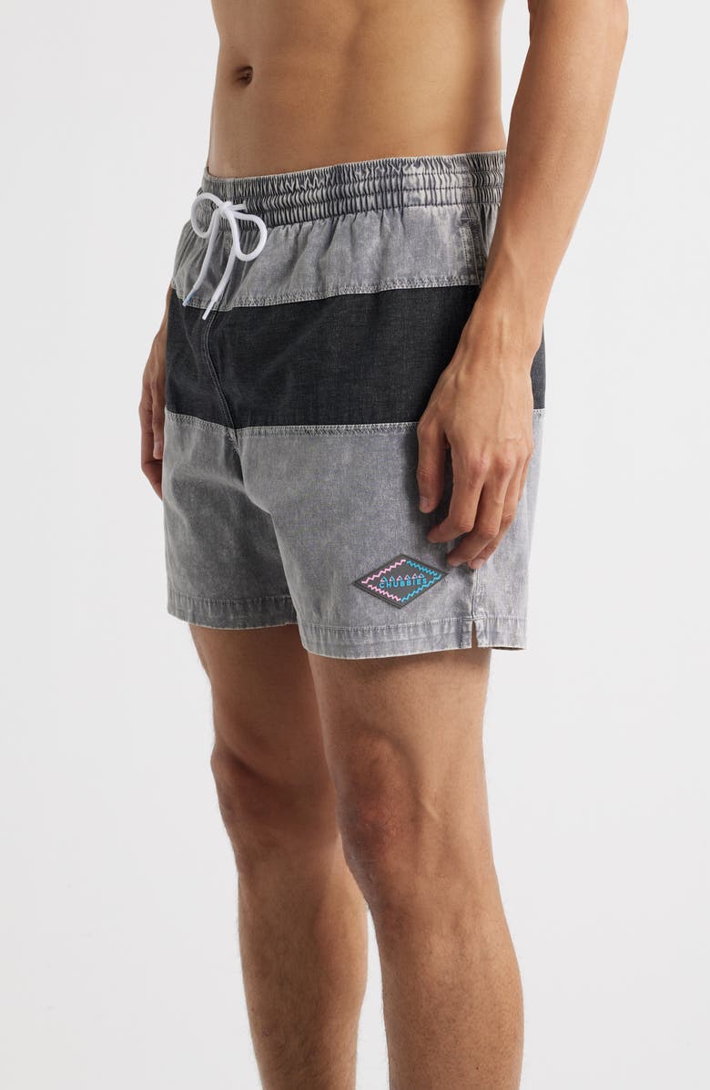 Chubbies Black & Silvers 5.5-Inch Swim Trunks, Alternate, color, 