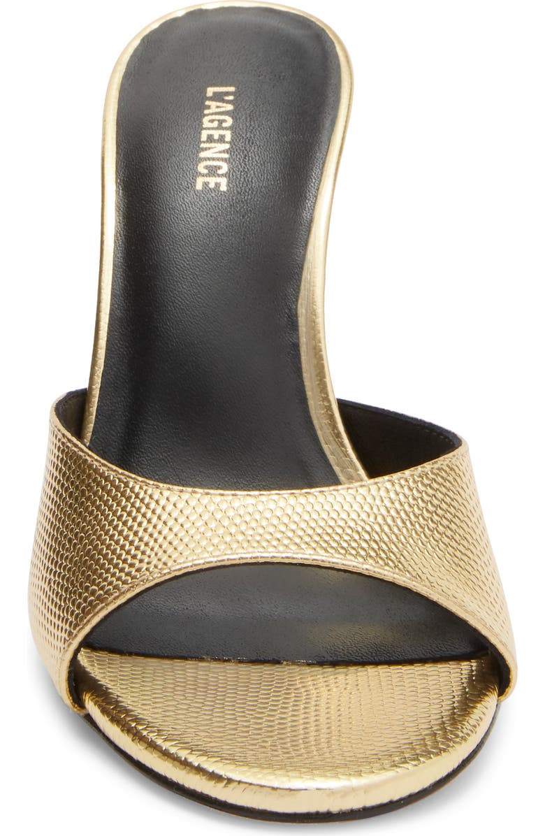 L'AGENCE Avery Slide Sandal, Alternate, color, Gold