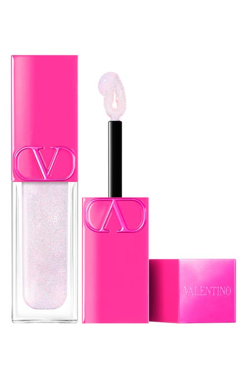 Valentino Puffer Gloss With Plumping Effect In Clear With Blue Shimmers