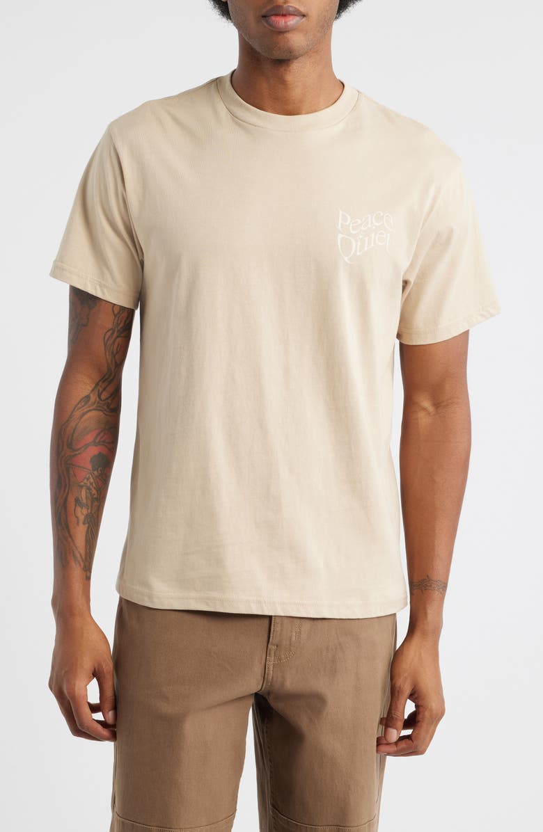 Museum of Peace & Quiet Warped Graphic T-Shirt, Main, color, Taupe