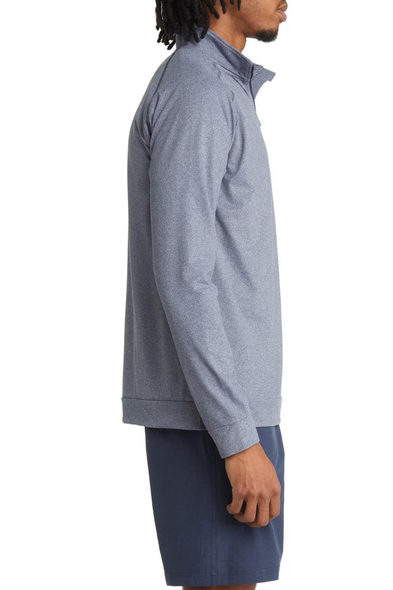 Graham Quarter Zip Golf Pullover, Alternate, color, NAVY HEATHER-NAVY
