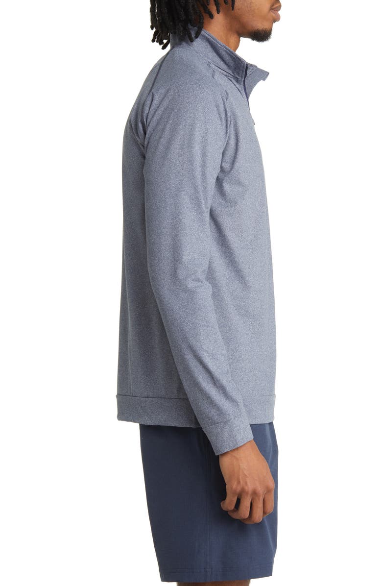 Swannies Graham Quarter Zip Golf Pullover, Alternate, color, Navy Heather-Navy