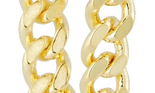 Chloe & Madison Chloe And Madison Star Cz Curb Chain Front/back Earrings In Gold