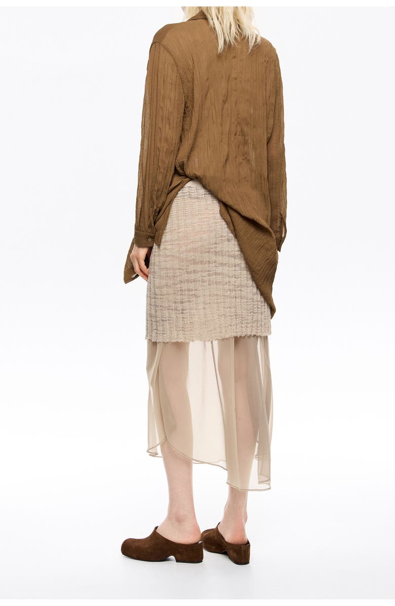 Bimba y Lola Overlay Knit Skirt, Alternate, color, Sand