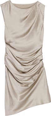 Helmut Lang Drape Sleeveless Silk Dress