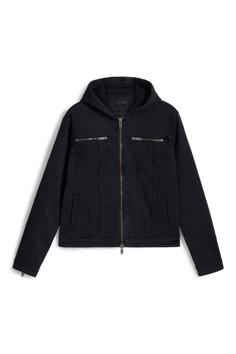 Scotty Hooded Trucker Jacket, Alternate, color, BLACK