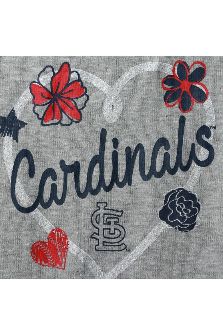 Girls Newborn & Infant Red/Navy/Heathered Gray St. Louis Cardinals 3-Pack Batter Up Bodysuit Set, Alternate, color, Red