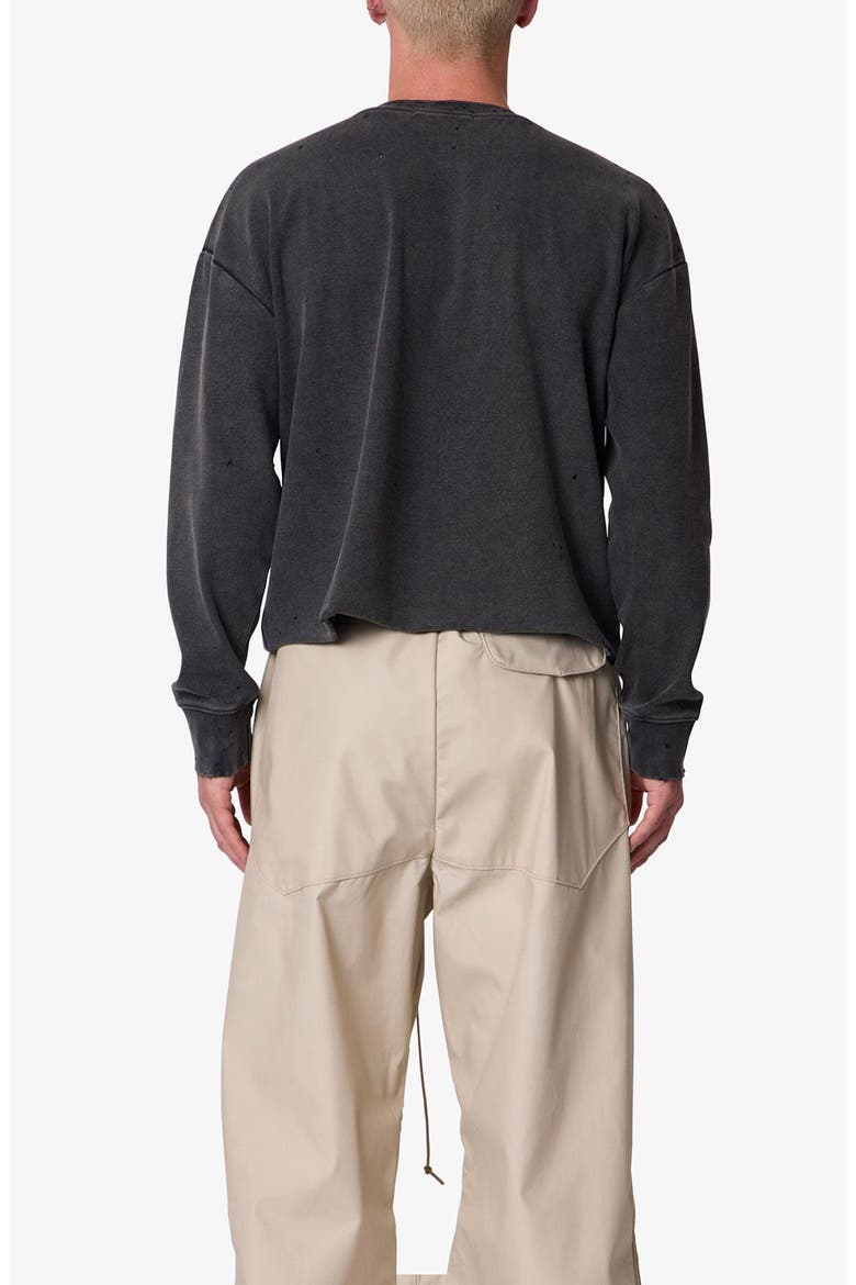 Distressed Long Sleeve Henley, Alternate, color, WASHED BLACK