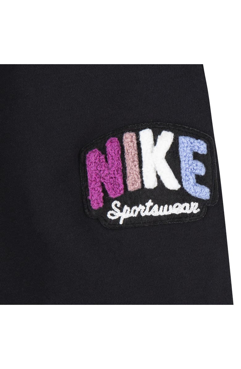 Nike Kids' Bouclé Trim Graphic Joggers, Alternate, color, Black