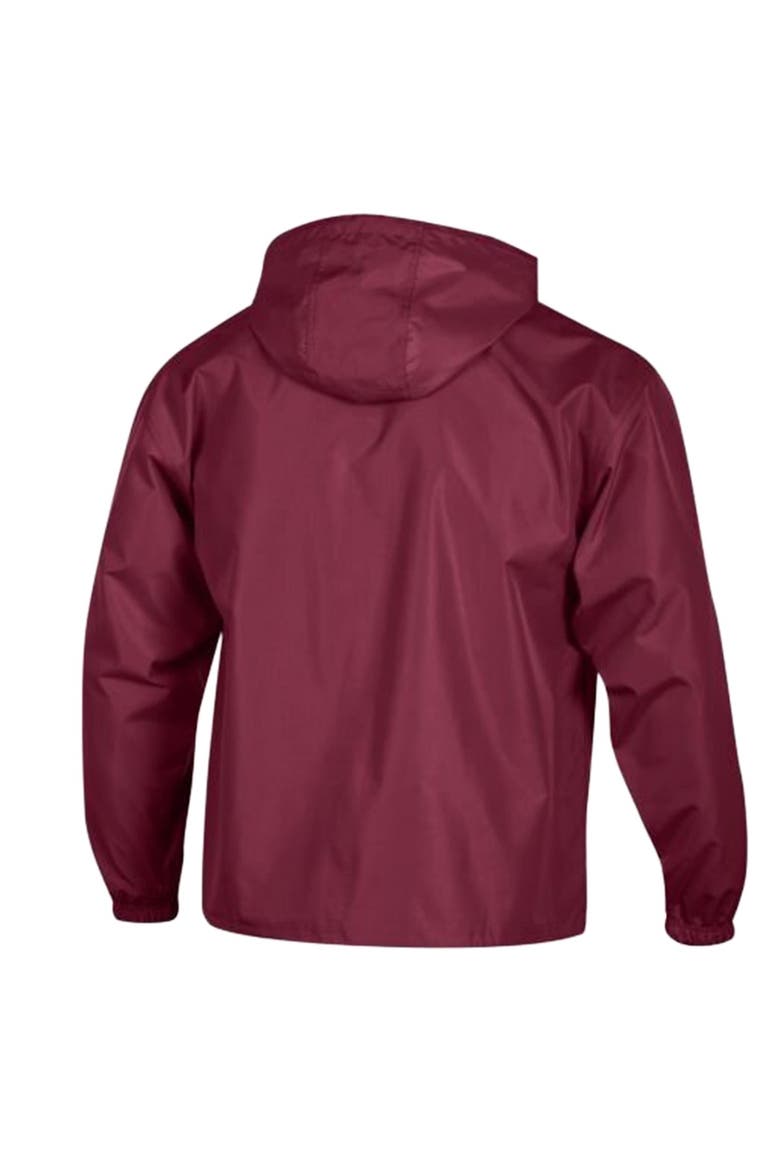 Men's Champion Burgundy Washington Commanders Packable Hooded Windbreaker Half-Zip Jacket, Alternate, color, Burgundy