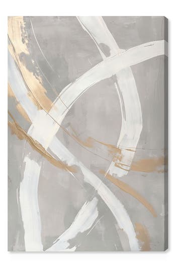 Wynwood Studio Silvered Spirals Canvas Wall Art In Gray