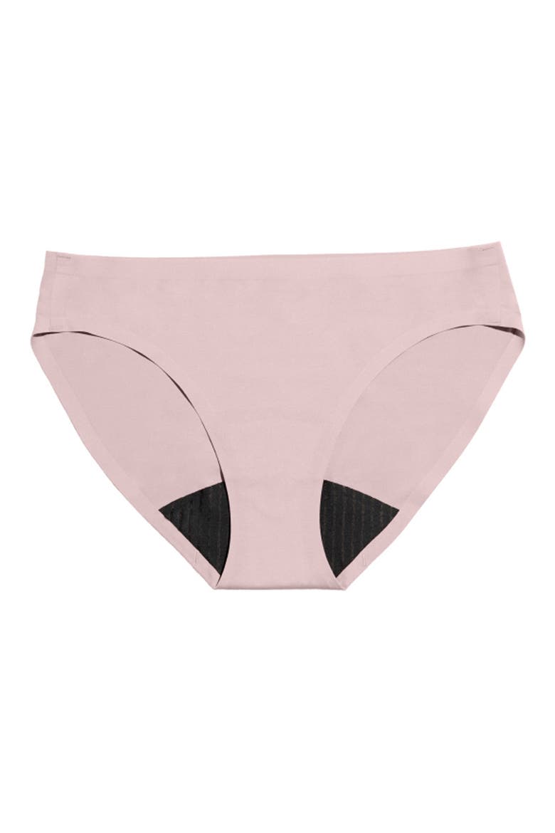 Period & Leakproof Regular Absorbency Seamless Bikini, Alternate, color, SUNSET MAUVE