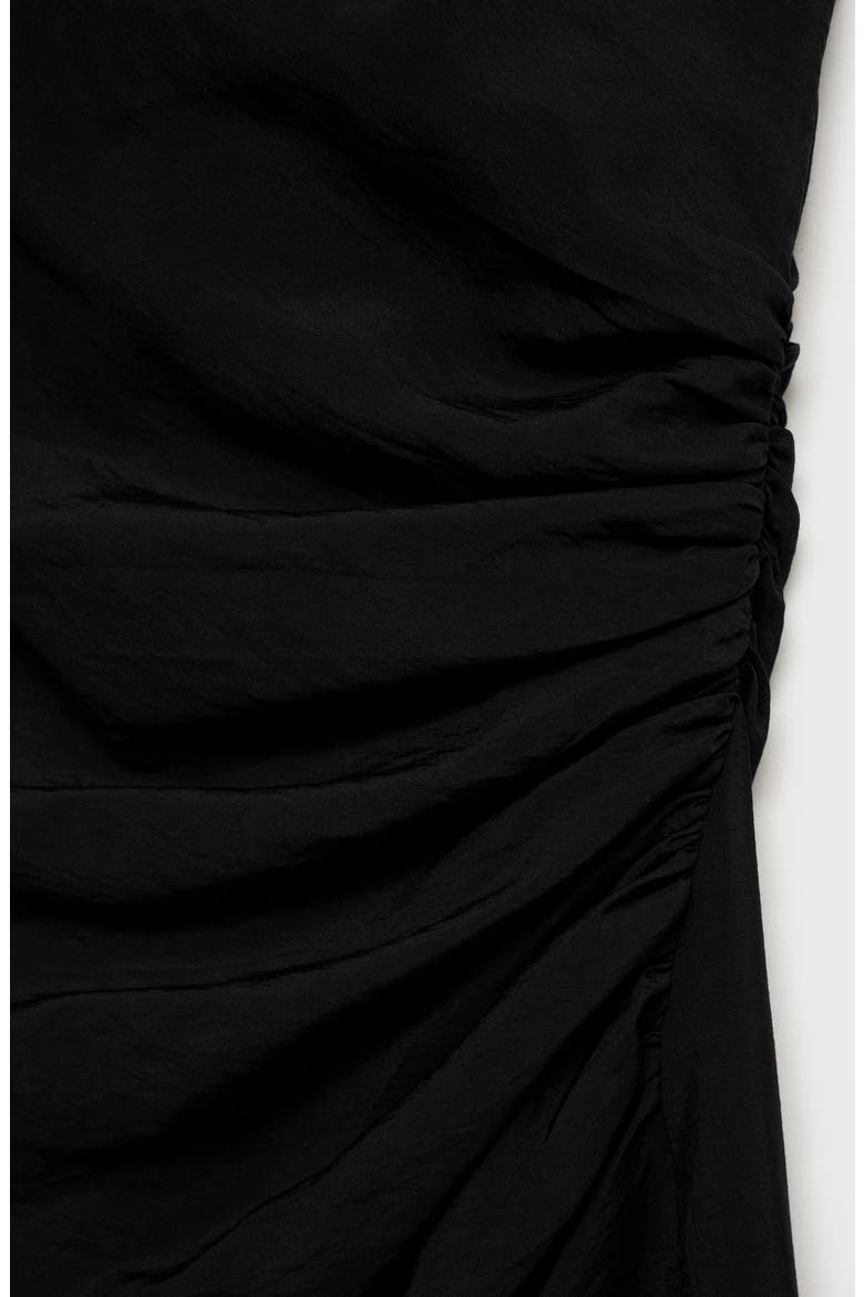Draped Dress, Alternate, color, BLACK