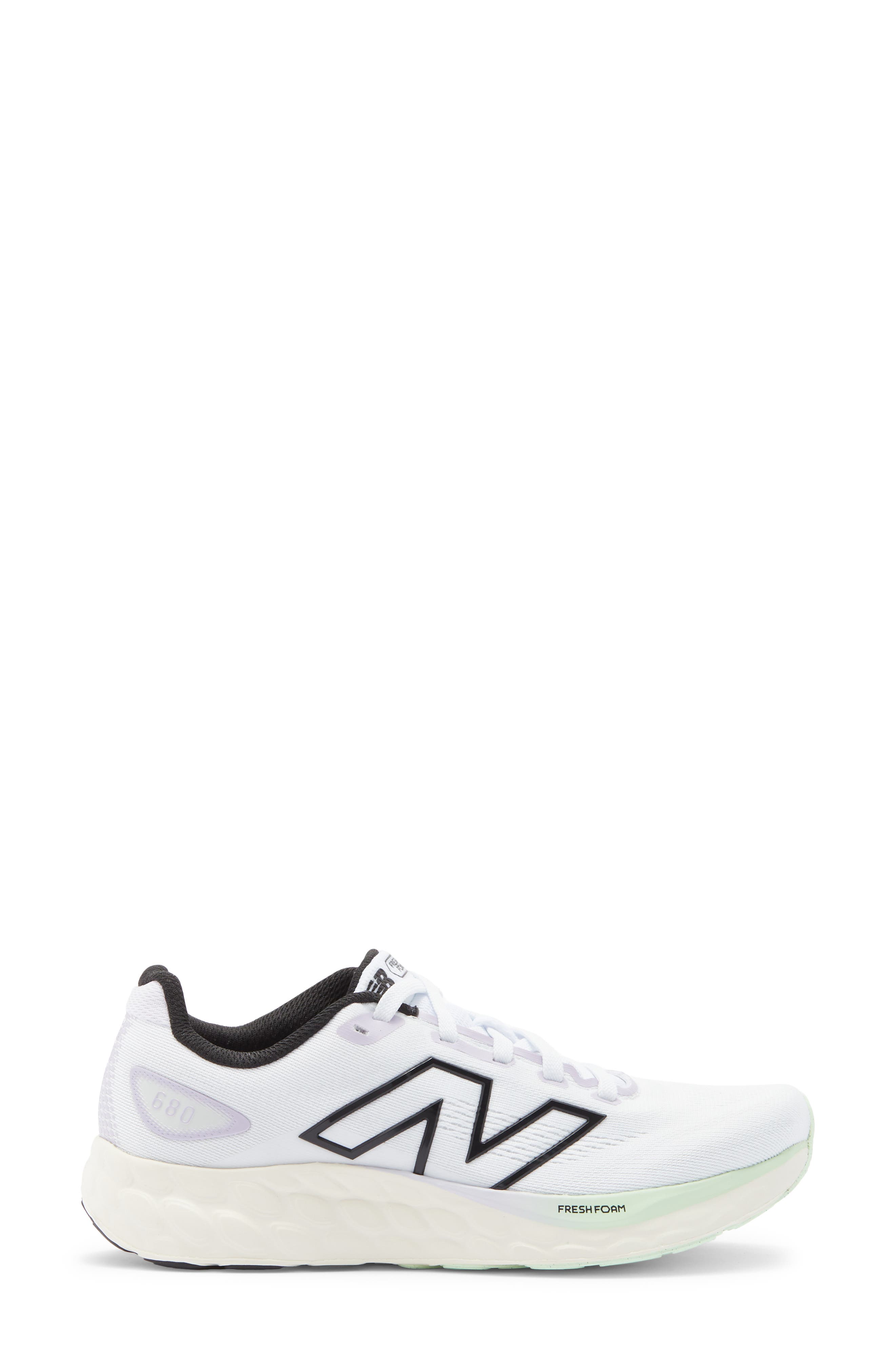 New Balance 680 Running Shoe, Alternate, color, White/ Grey Matter