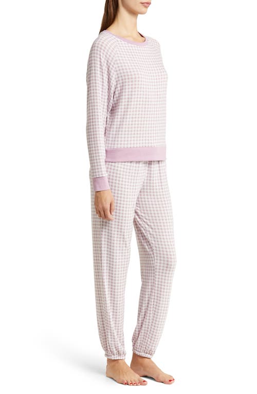 Honeydew Star Seeker Jersey Pajamas In Serenity Gingham
