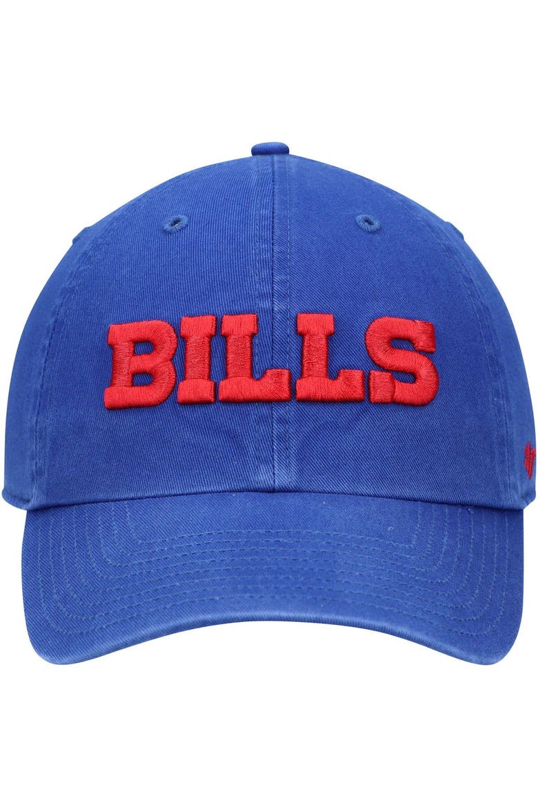 Men's '47 Royal Buffalo Bills Clean Up Script Adjustable Hat, Alternate, color, Royal
