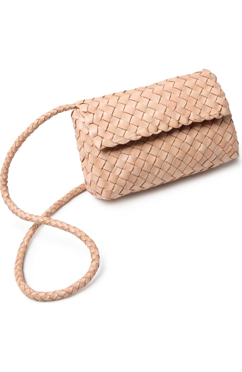 Loeffler Randall Vinnie Woven Leather Crossbody Bag, Alternate, color, Desert Sand