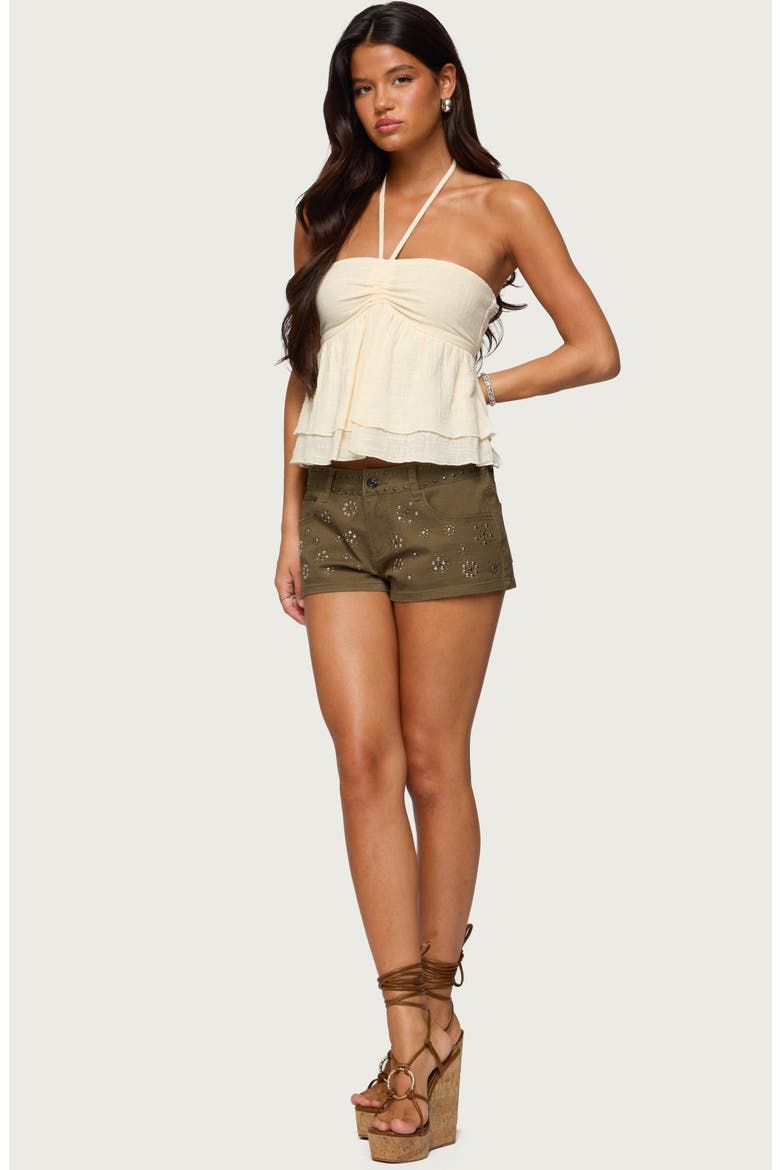 Layered Cotton Babydoll Camisole, Alternate, color, CREAM