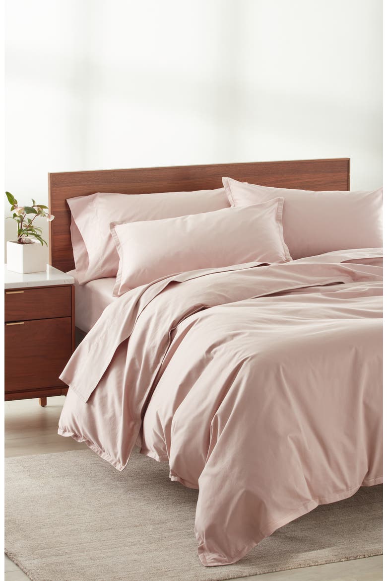 400 Thread Count Organic Cotton Sateen Sheet Set, Alternate, color, PINK SEPIA