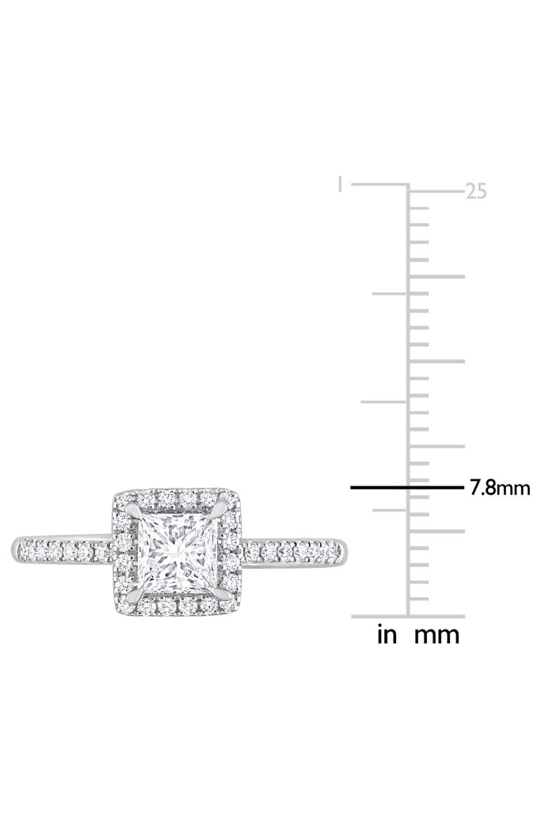 Lab Grown Diamond Princess Halo Ring 14k, Alternate, color, White Gold
