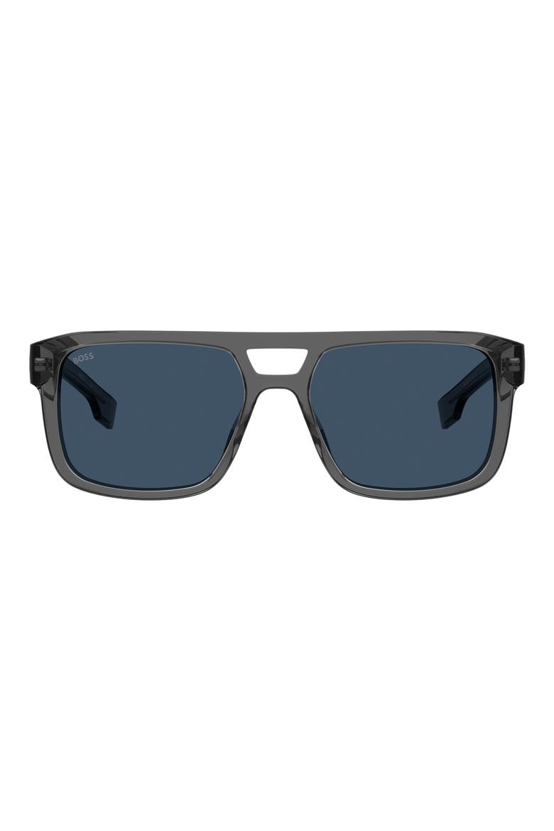 56mm Navigator Sunglasses, Alternate, color, GREY