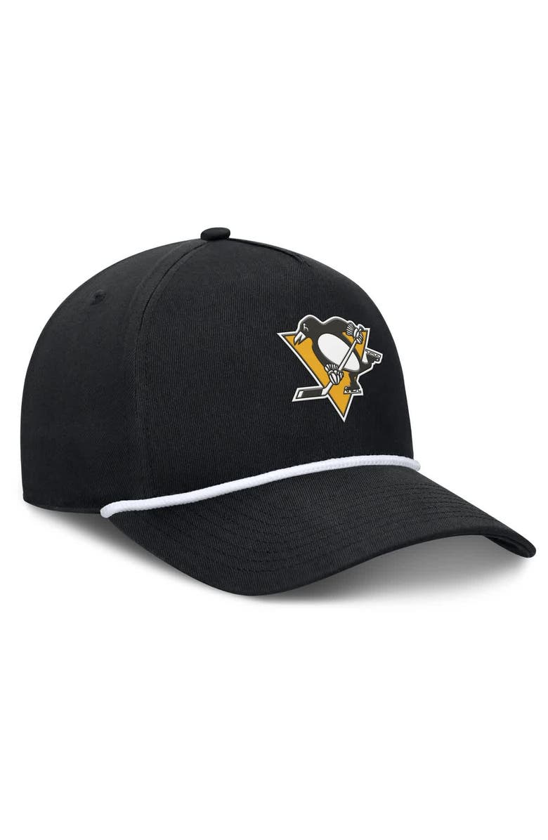 FANATICS Men's Fanatics Black Pittsburgh Penguins Authentic Pro Rink Roper A-Frame Adjustable Hat, Alternate, color, Black