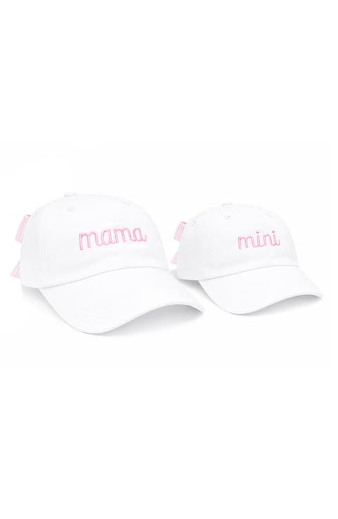 Mama & Mini Bow Baseball Hat Set (Baby)