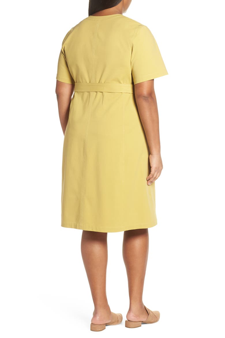 Elizabella Belted Dress, Alternate, color, GREEN TEA