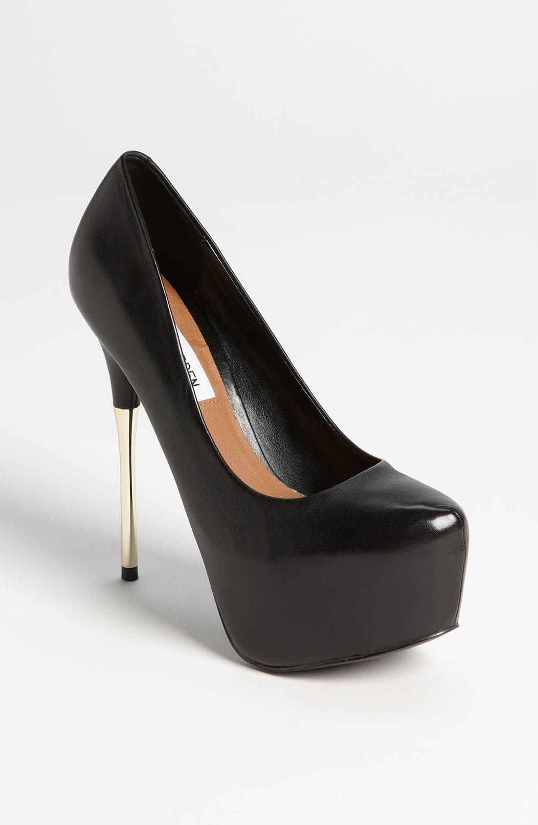 'Spikley' Pump, Main, color, BLACK LEATHER