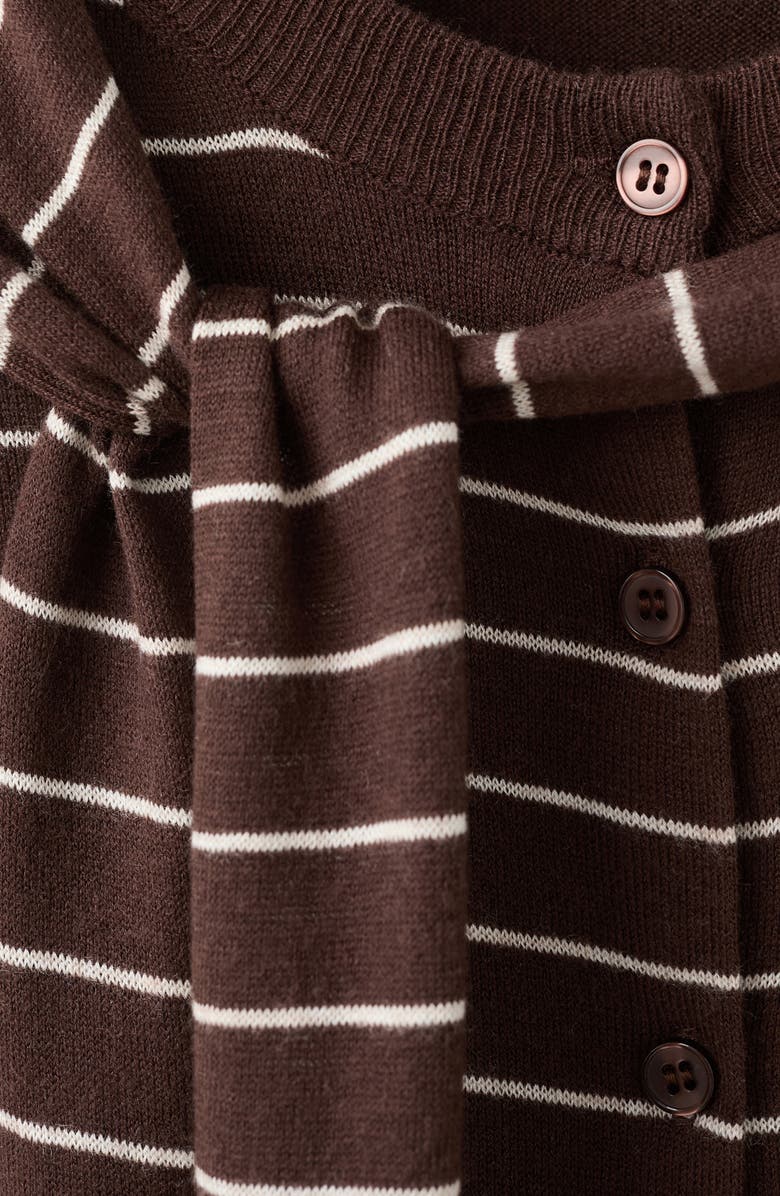 MANGO Tie Neck Sweater Vest, Alternate, color, Chocolate