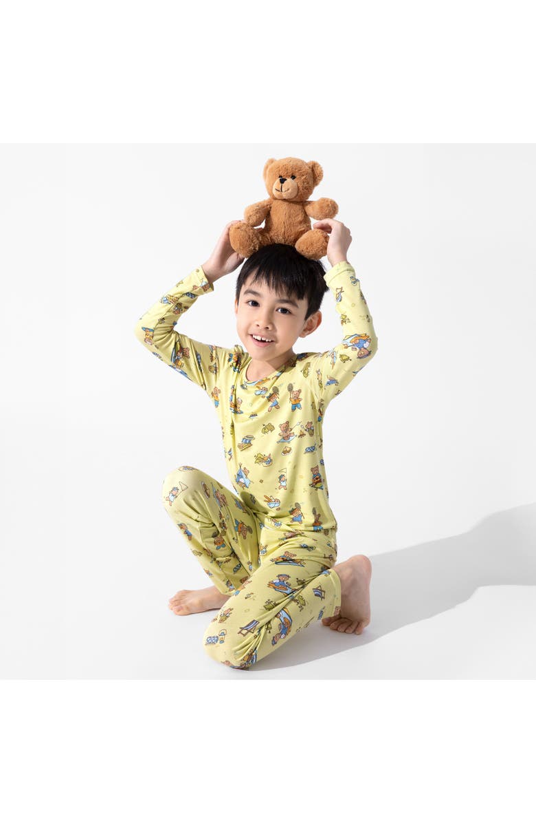 Bellabu Bear Kids' Teddy Bear Picnic Set of 2 Piece Pajamas, Alternate, color, Teddy Bear Picnic
