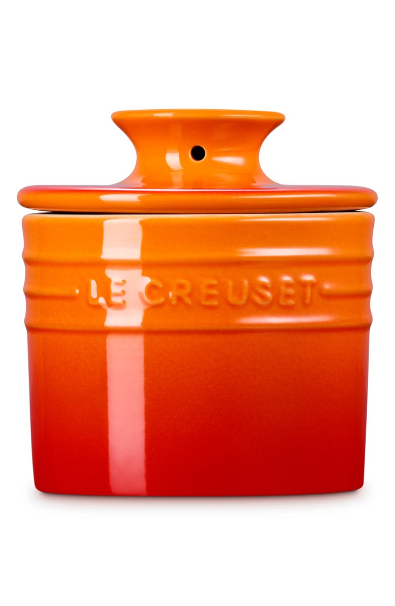 Le Creuset Stoneware Butter Crock, Alternate, color, Flame