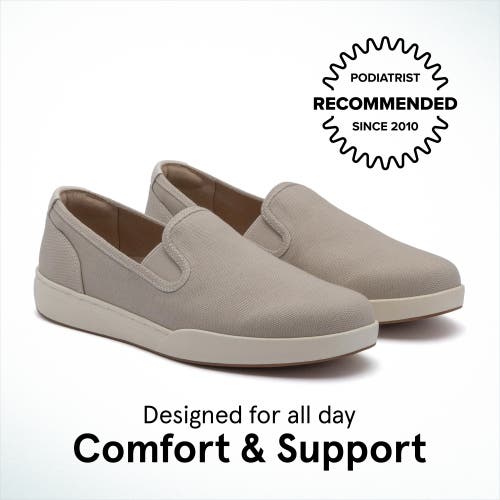 Abeo Encore Slip On In Beige Canvas - Regular
