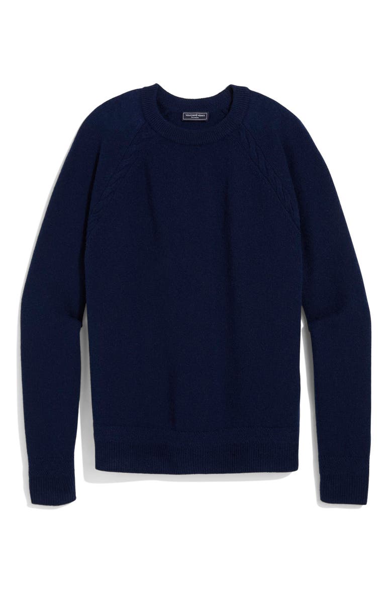 Cashmere Crewneck Sweater, Main, color, NAUTICAL NAVY