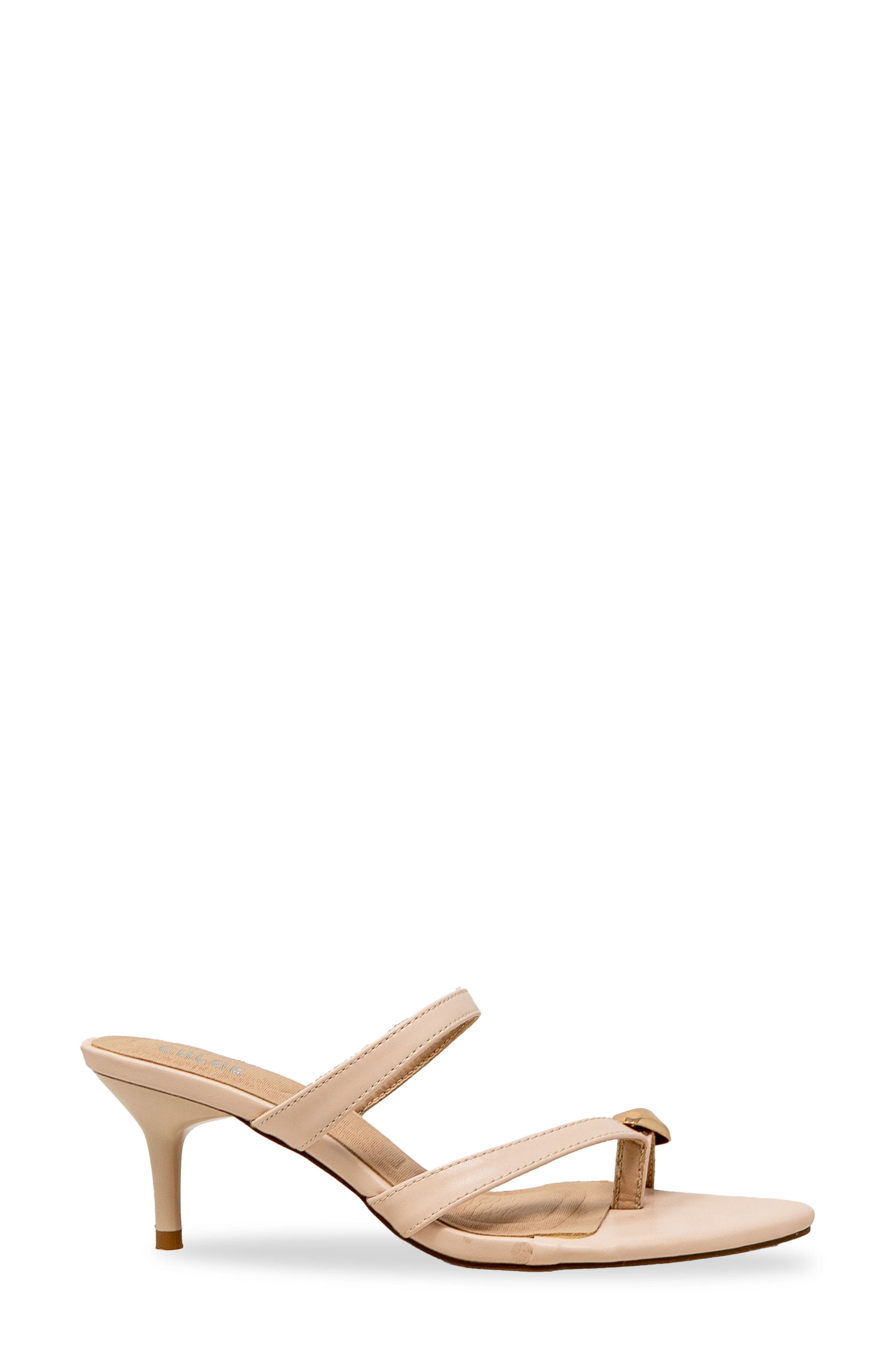 Post Toe Kitten Heel Mule Sandal, Alternate, color, NUDE