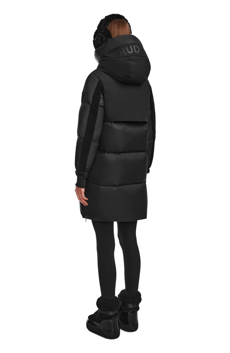 Rudsak LAYAN WOMEN'S MID-LENGTH DOWN PARKA WITH FAUX SHEARLING TRIM, Alternate, color,