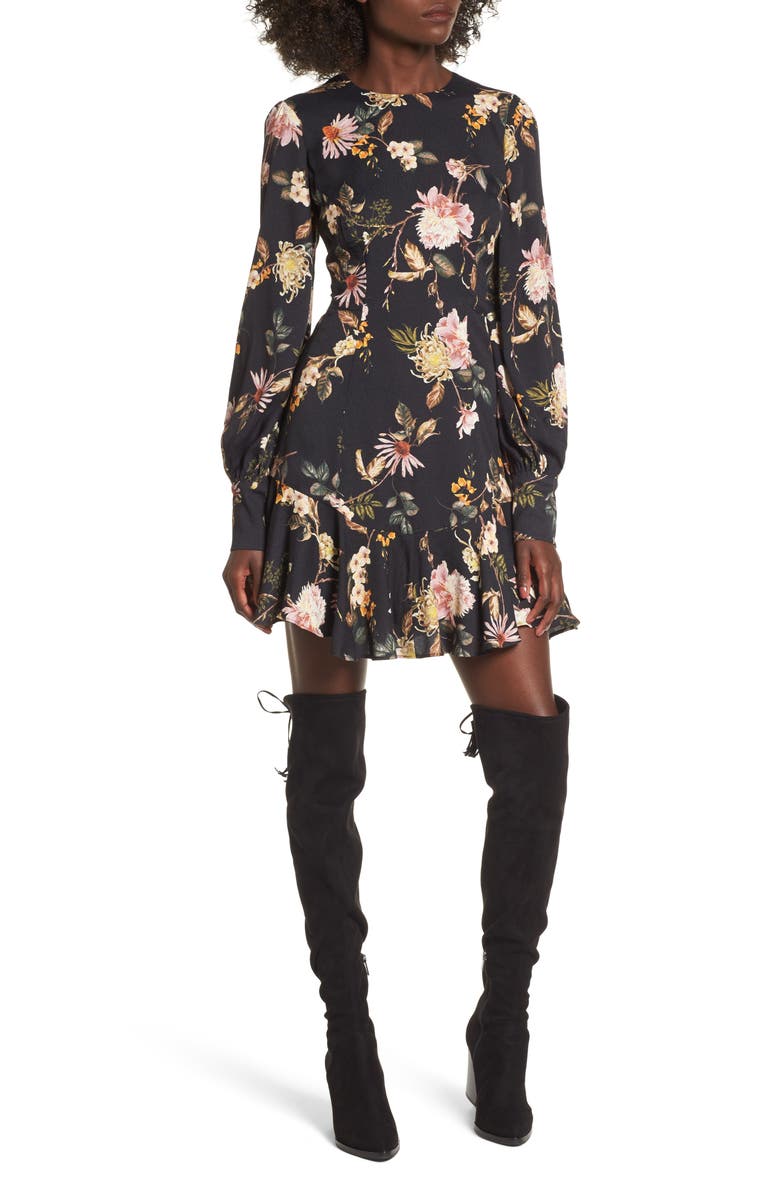 AFRM Savanna Lattice Back Fit & Flare Dress, Main, color,