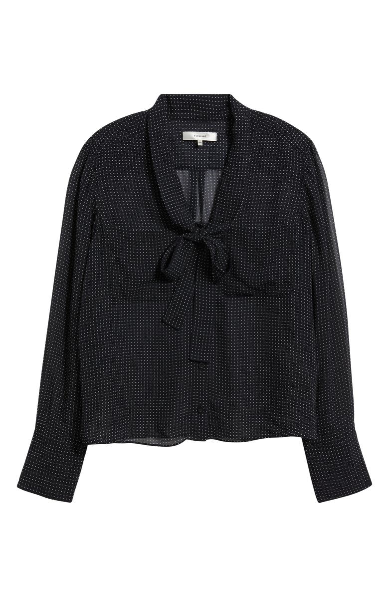 FRAME The Polka Dot Modern Tie Shirt, Main, color, Navy Multi