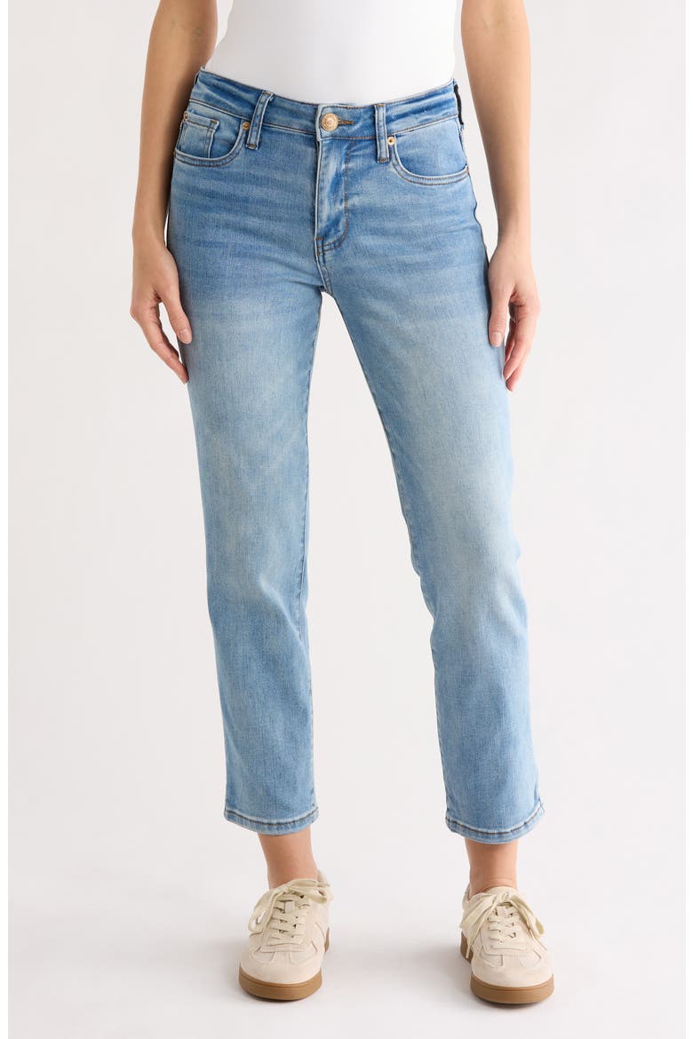 Drew High Waist Ankle Slim Straight Leg Jeans, Main, color, ARANDA