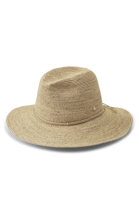 Desmonda Packable Raffia Crochet Fedora