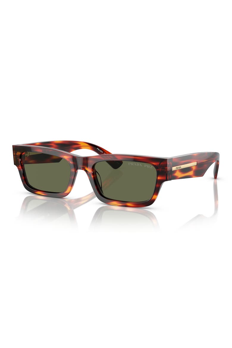 56mm Rectangular Sunglasses, Alternate, color, HAVANA